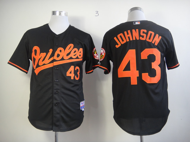 Men Baltimore Orioles 43 Johnson Black MLB Jerseys